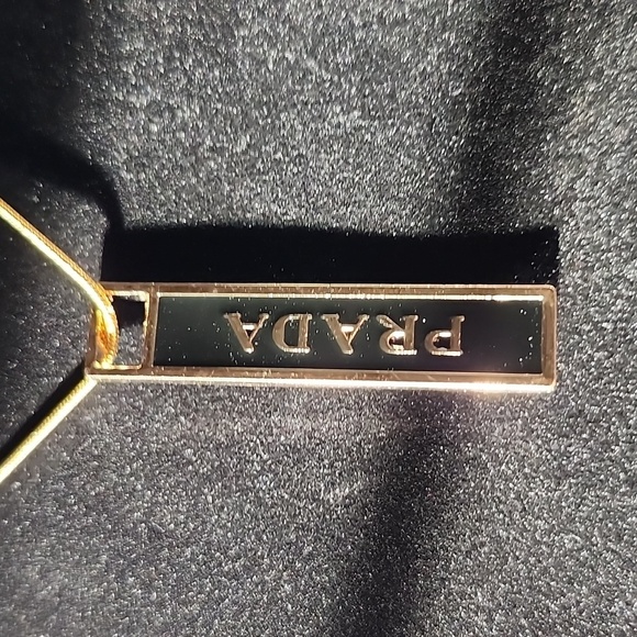 Upcycled Jewelry - Gold and Black Pendant Upcycled With Necklace #45